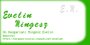 evelin mingesz business card